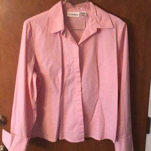 Pink blouse with French cuffs